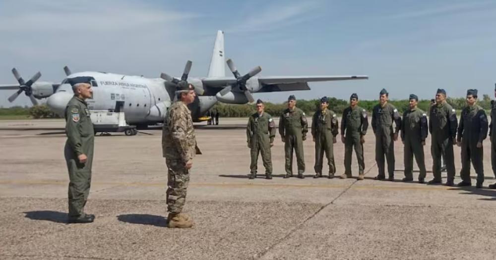 La tripulación del Hércules C-130 que repatriar a argentinos en Israel