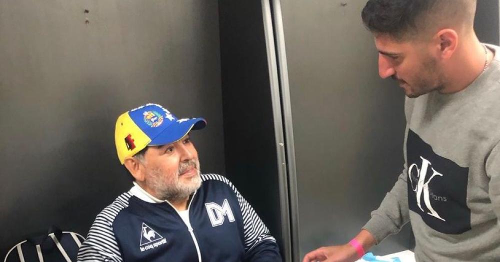 Nicols y Maradona en un encuentro especial