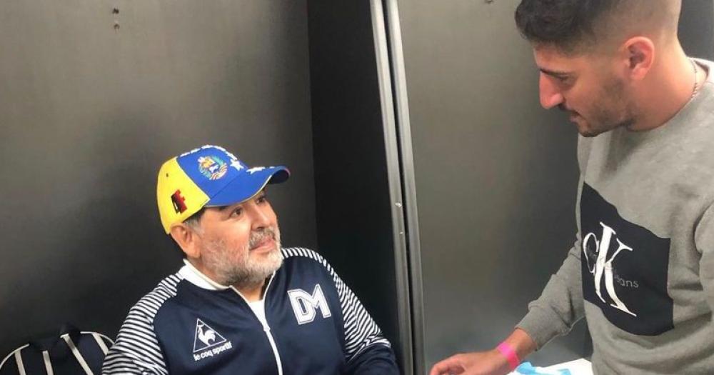 Nicols y Maradona en un encuentro especial