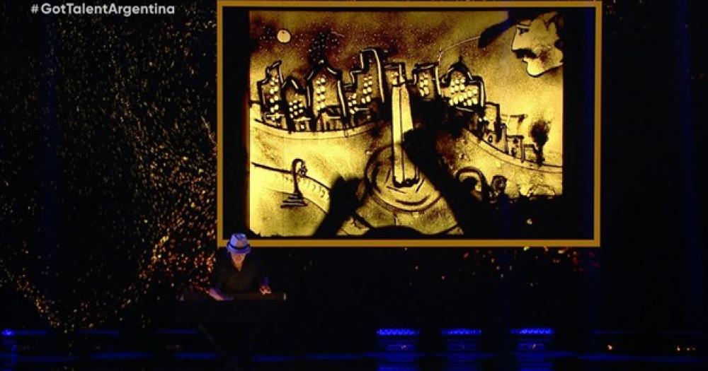 Arte con arena en Got Talent