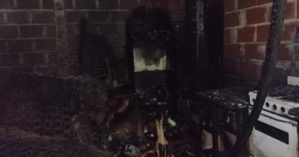 Así quedó el interior de la casa tras el incendio
