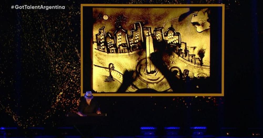 Arte con arena en Got Talent