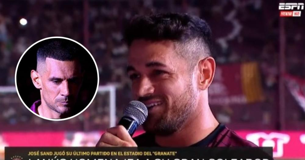 Lautaro Acosta emocionó a todos con una frase en la despedida de José Sand