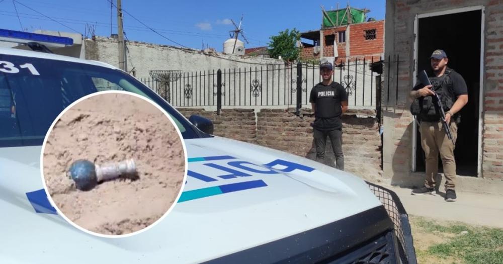 La Policiacutea de Lomas encontroacute una granada en un allanamiento por drogas