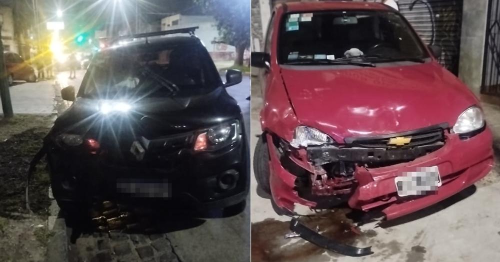 Así quedaron los autos tras el choque