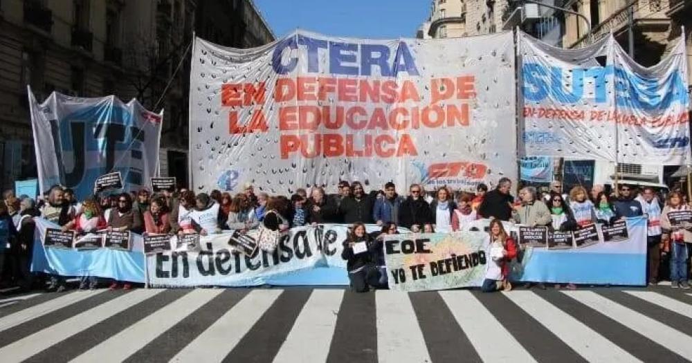 CTERA llamó a un paro nacional docente para el próximo lunes
