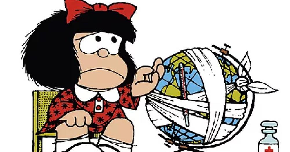 Mafalda y su globo terrqueo