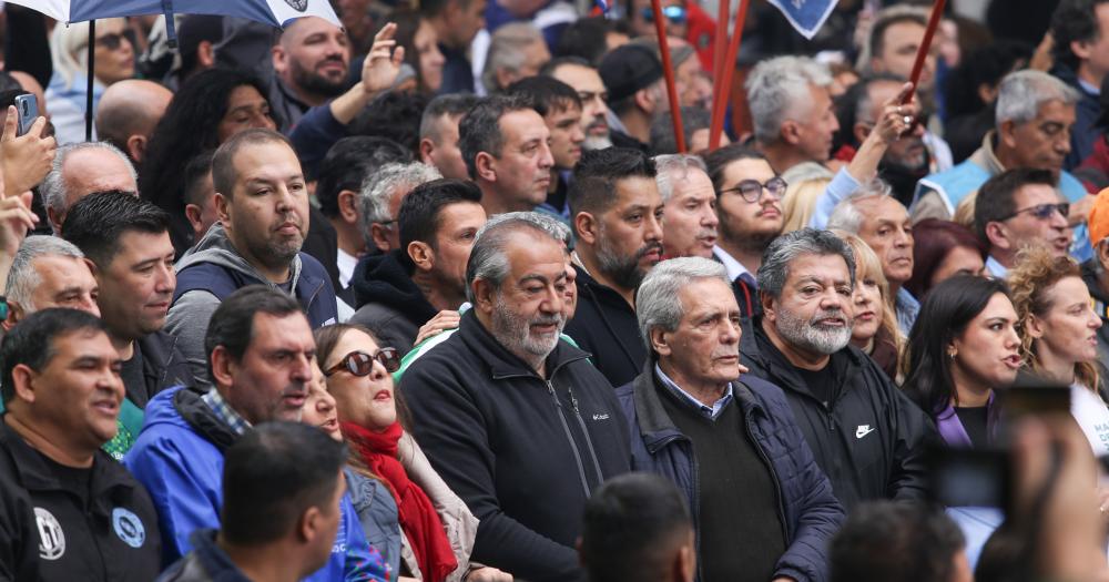 Marcha en la previa al segundo paro nacional convocado por la CGT