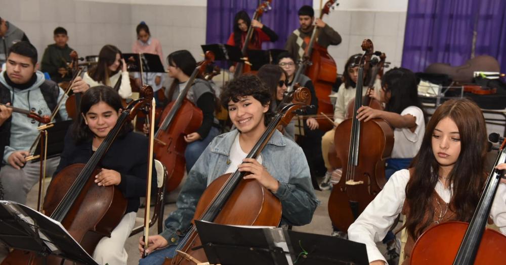 La orquesta funciona en la Primaria N°18 de Albertina