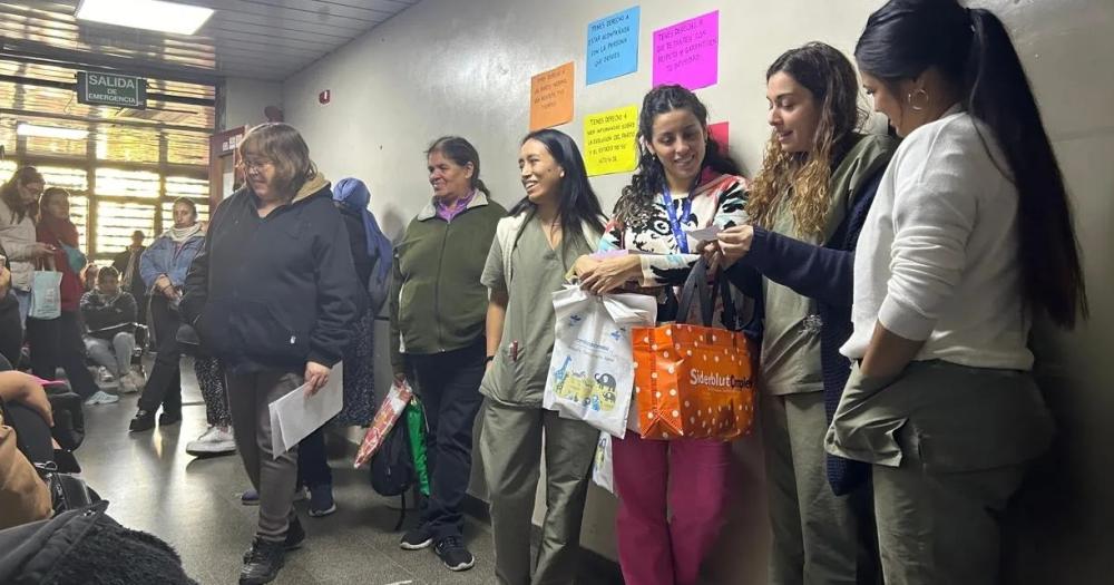 En las salas de espera también se brindó información sobre los derechos de las mujeres que van a dar a luz