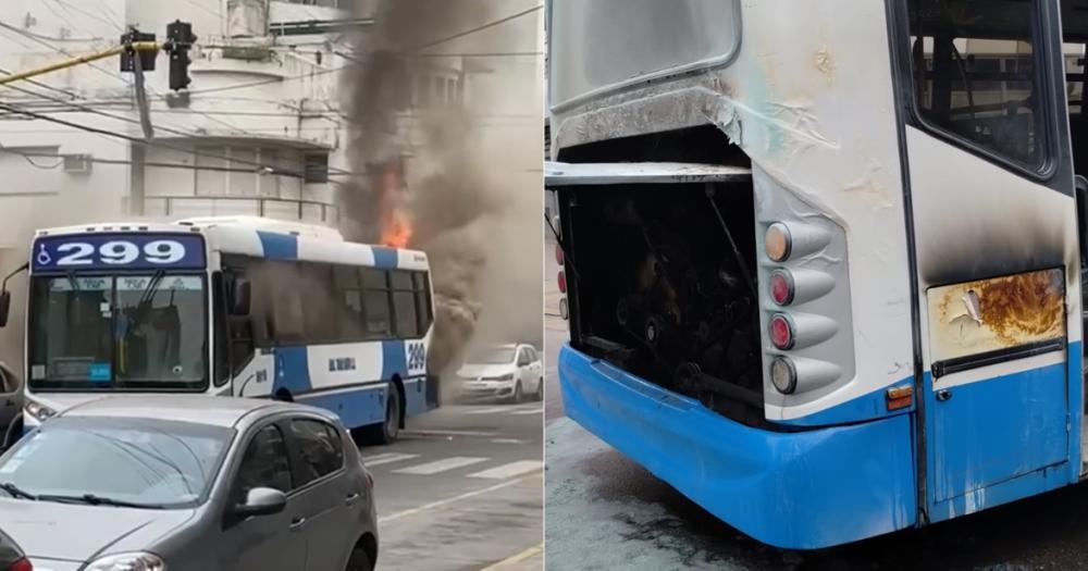 El colectivo salió de la terminal y se incendió tres cuadras después