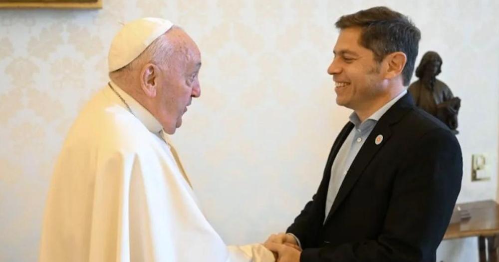 Tras su encuentro con el papa Francisco Axel Kicillof cuestionó a la Ley Bases de Javier Milei
