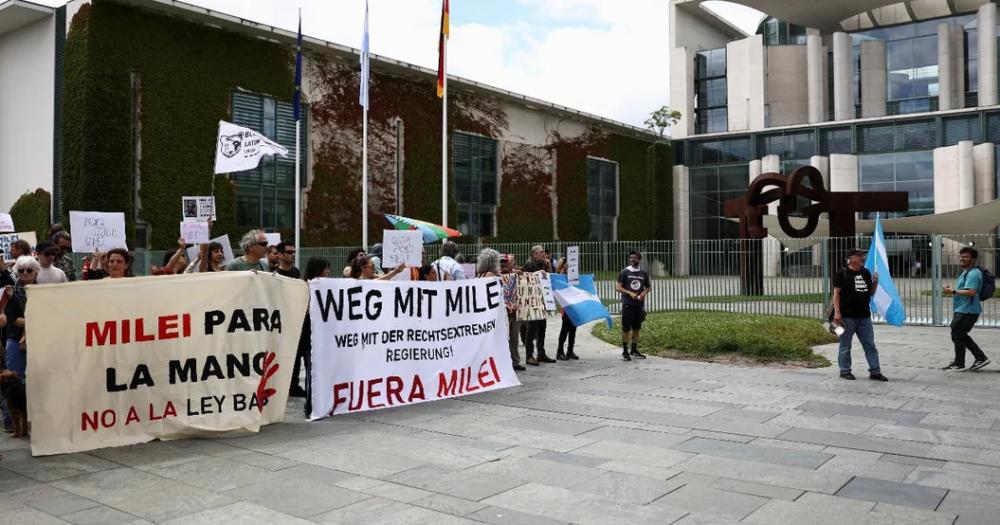 Repudiaron la visita de Javier Milei en Alemania