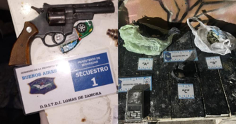 Armas y drogas entre otros elementos hallados durante los allanamientos