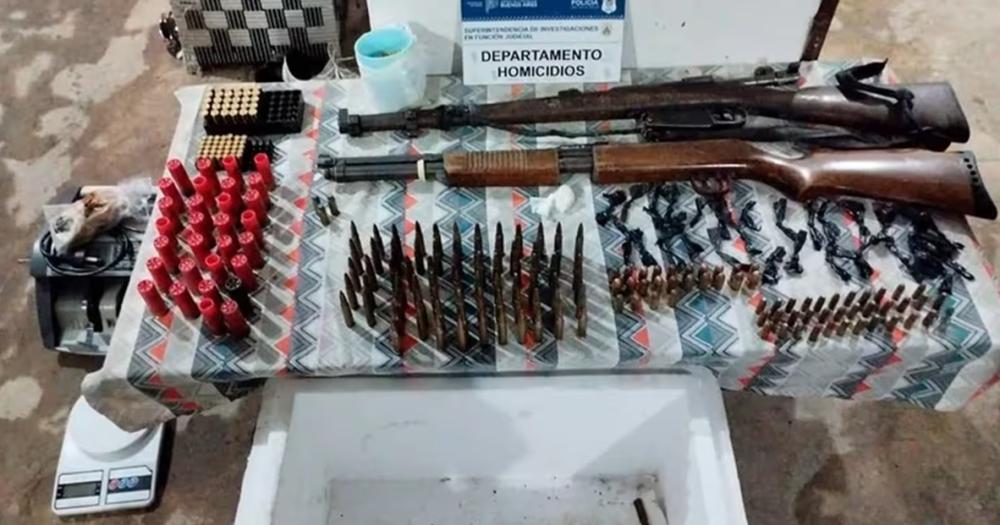 Armas incautadas en los operativos