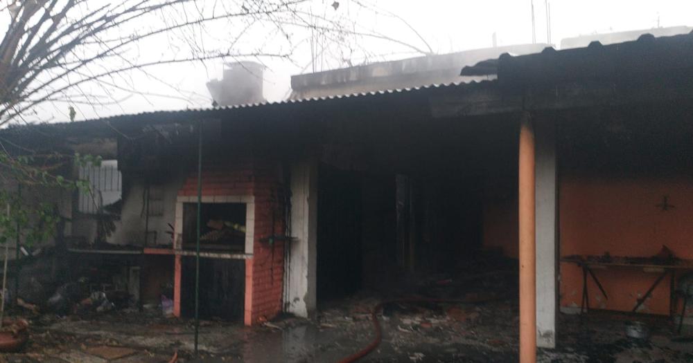 Así quedó la vivienda tras el incendio