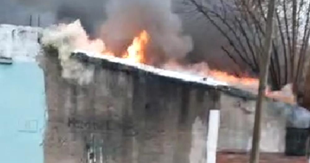 El incendio quedó filmado