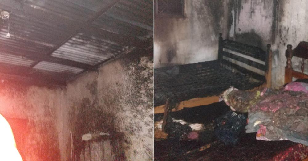 El resultado del incendio en una vivienda sobre Francisco de Aguirre