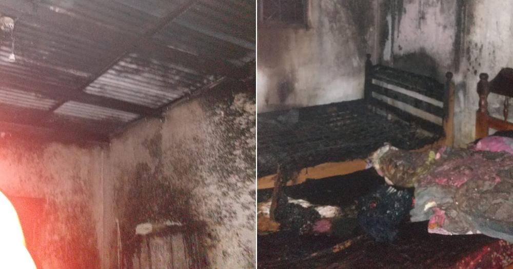 El resultado del incendio en una vivienda sobre Francisco de Aguirre