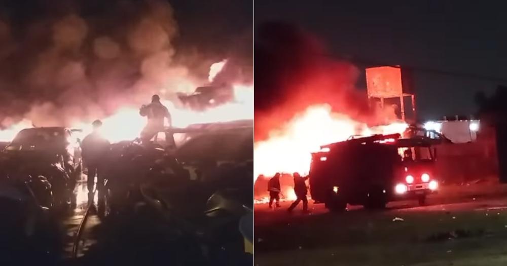 Los Bomberos de Lomas trabajaron durante toda la madrugada