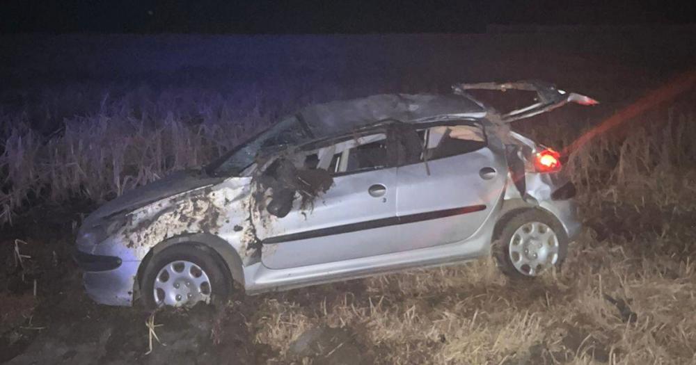 Así quedó el auto tras el choque