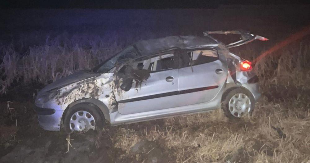 Así quedó el auto tras el choque