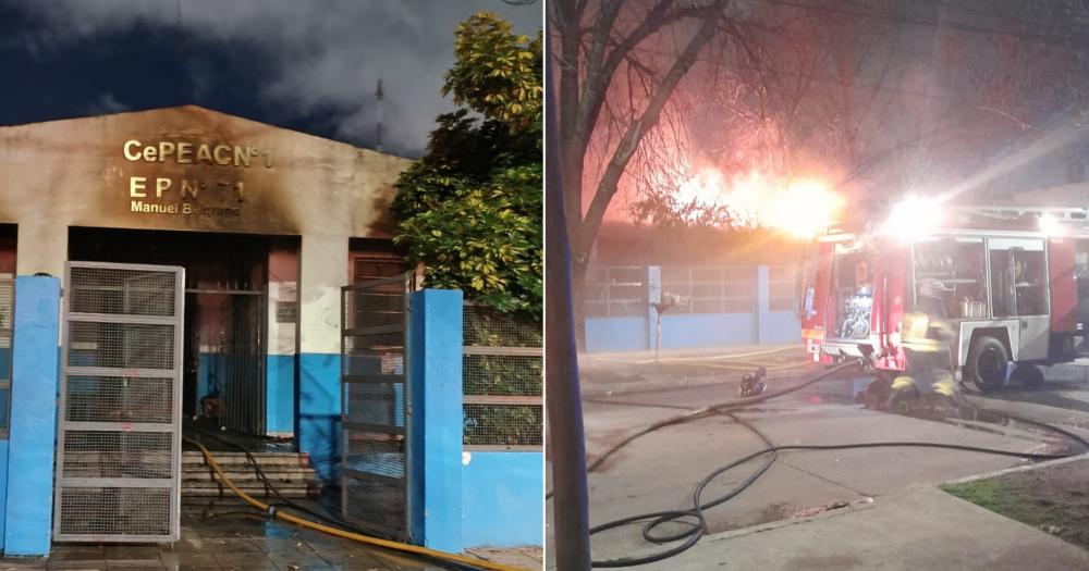 Los bomberos de Lomas trabajaron intensamente para apagar las llamas