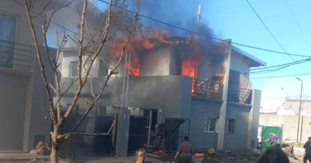 El incendio asustó a la gente del barrio