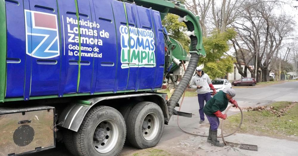  Las cuadrillas se encargan de la desobstrucción de desagües