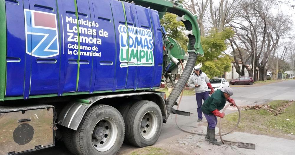  Las cuadrillas se encargan de la desobstrucción de desagües