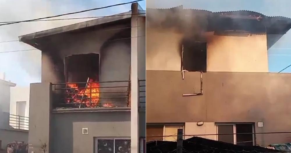 Así fue el incendio que destruyó la casa