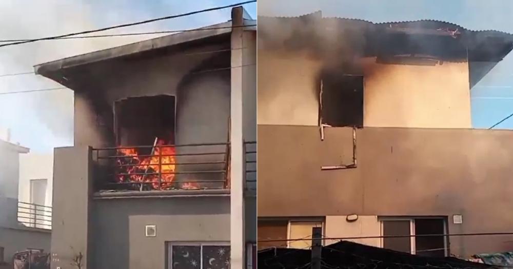 Así fue el incendio que destruyó la casa