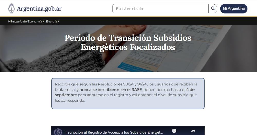 Queda una semana para inscribirse al registro de subsidios de la energía