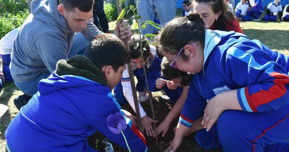 Celebraron el Día del Árbol en el Polo Educativo Malvinas Argentinas