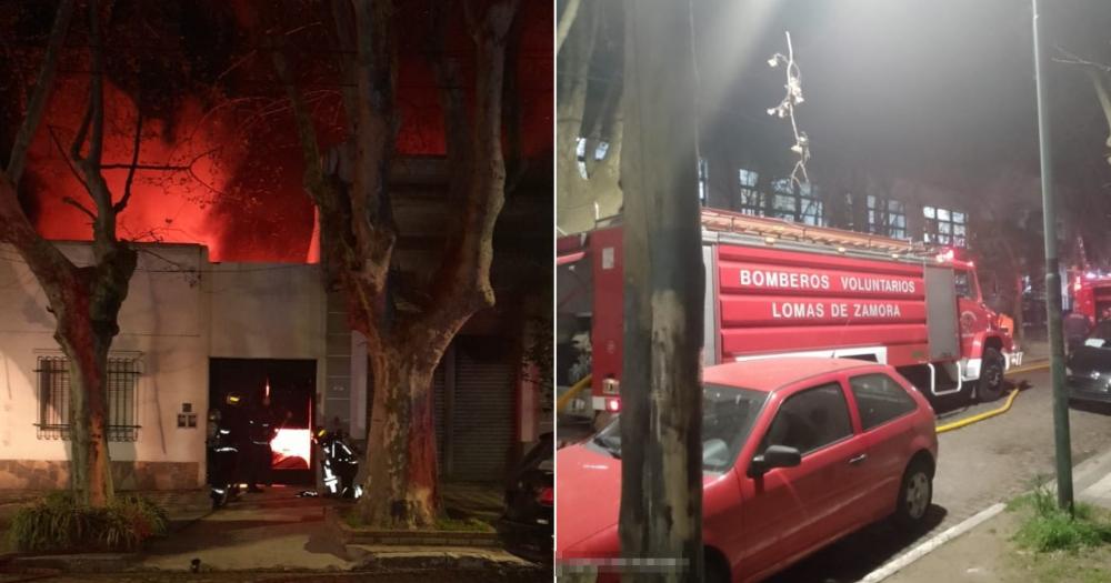 Destruccioacuten total por un feroz incendio en una libreriacutea de Banfield