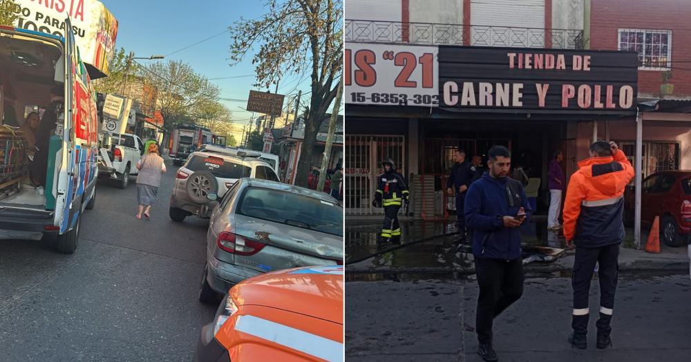 El negocio afectado es una tienda de venta de carne y pollo