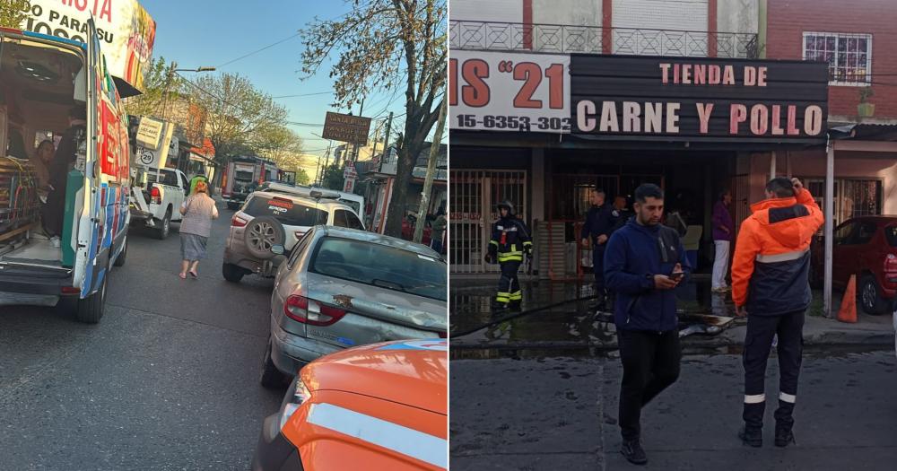 El negocio afectado es una tienda de venta de carne y pollo