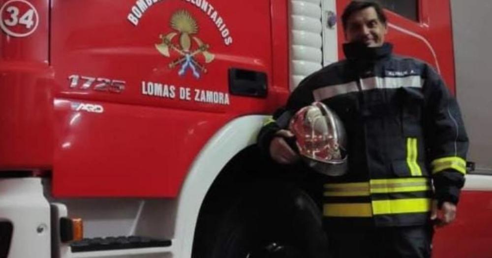 El oficial principal de bomberos de Lomas Alejandro Klimiuk