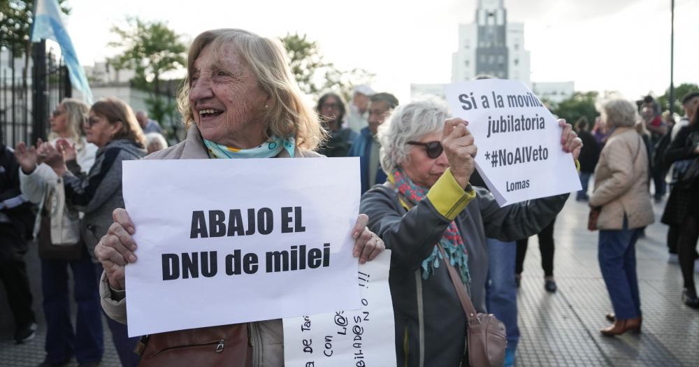 Jornada nacional de protestas contra los vetos de Milei