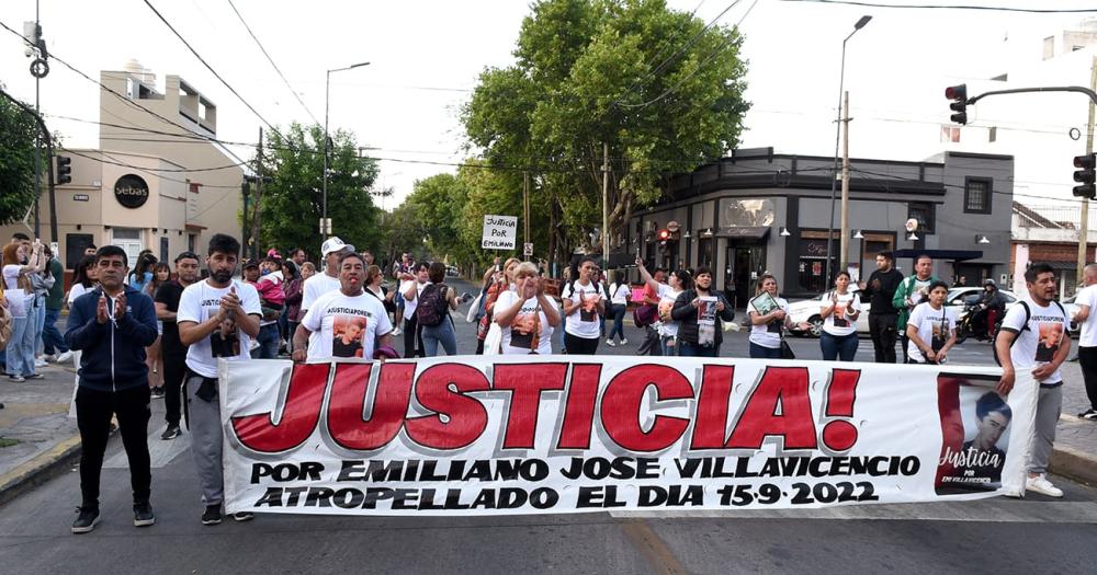 Marcha en el lugar donde atropellaron a Emiliano