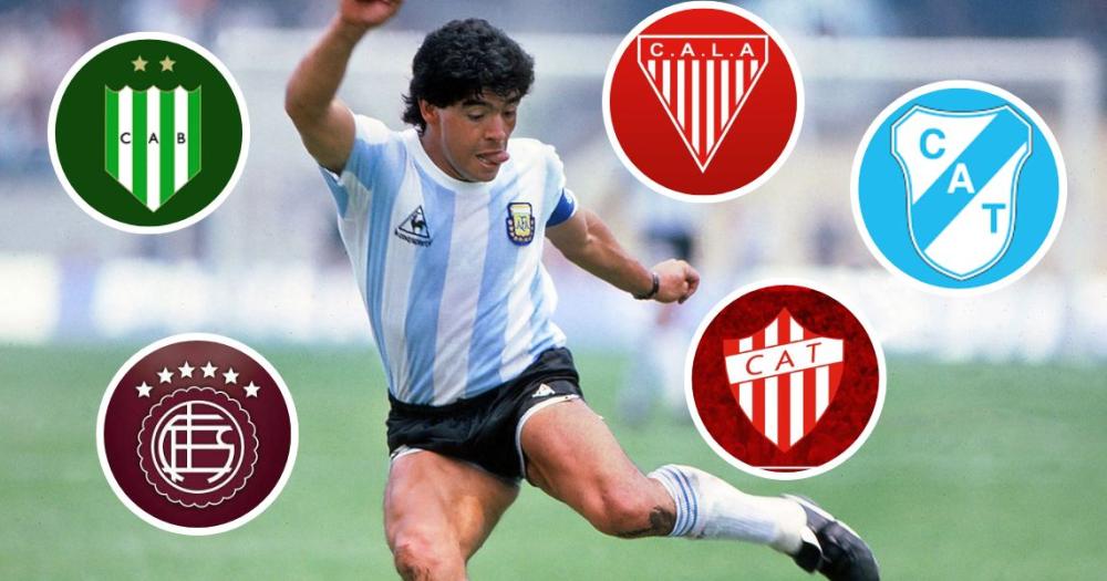 Diego Maradona fue recordado por los clubes de la región