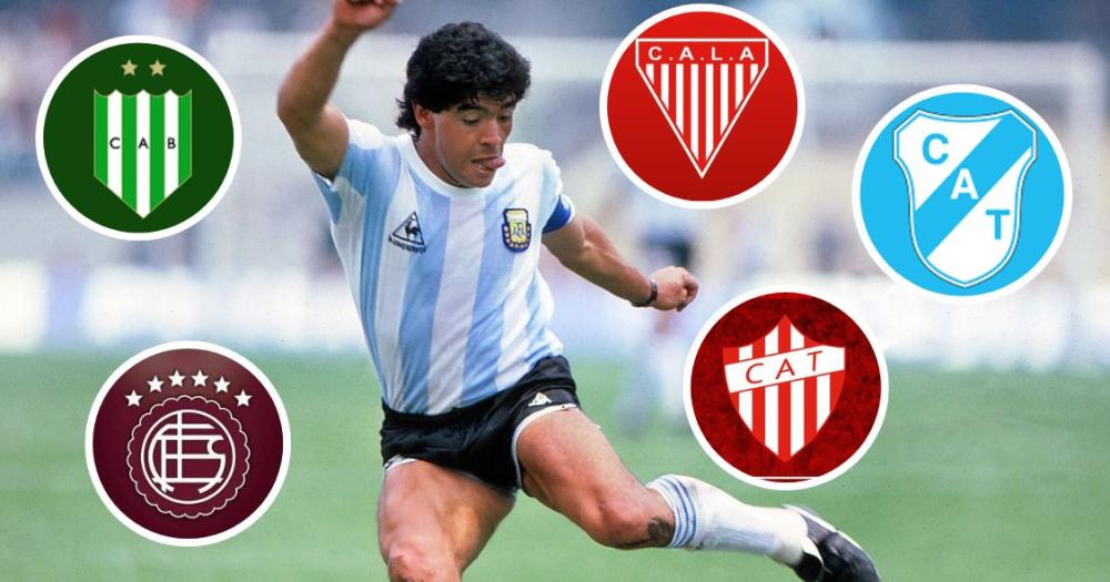 Diego Maradona fue recordado por los clubes de la región