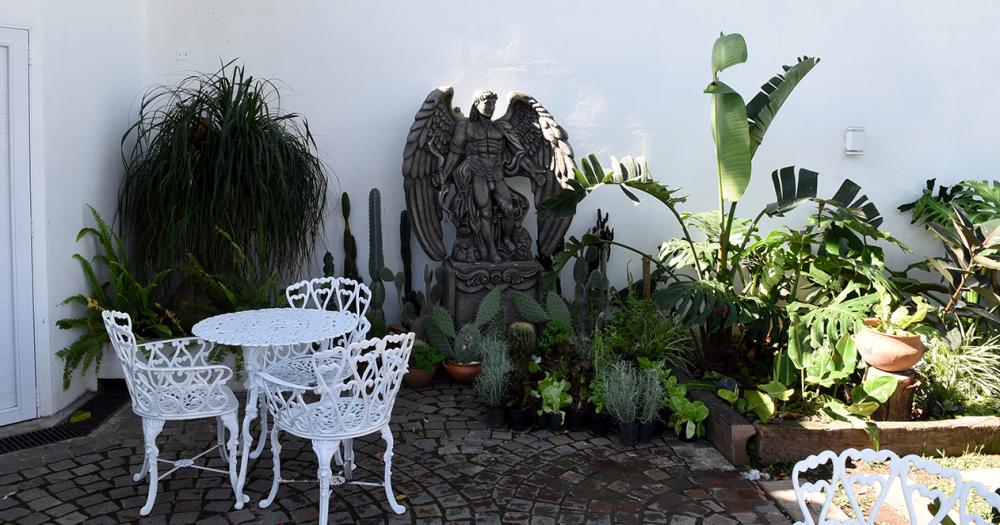 El verde resalta en cada rincón del jardín El Edén