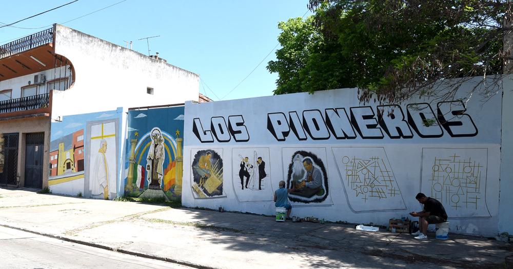 Asiacute estaacute el mural que homenajearaacute a los pioneros de Villa Hipoacutedromo