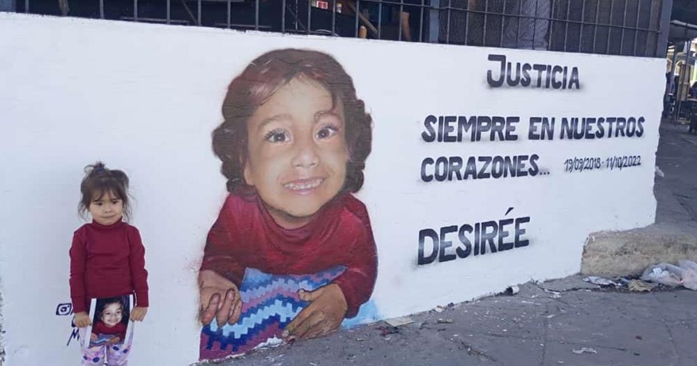 El mural en homenaje a Desirée