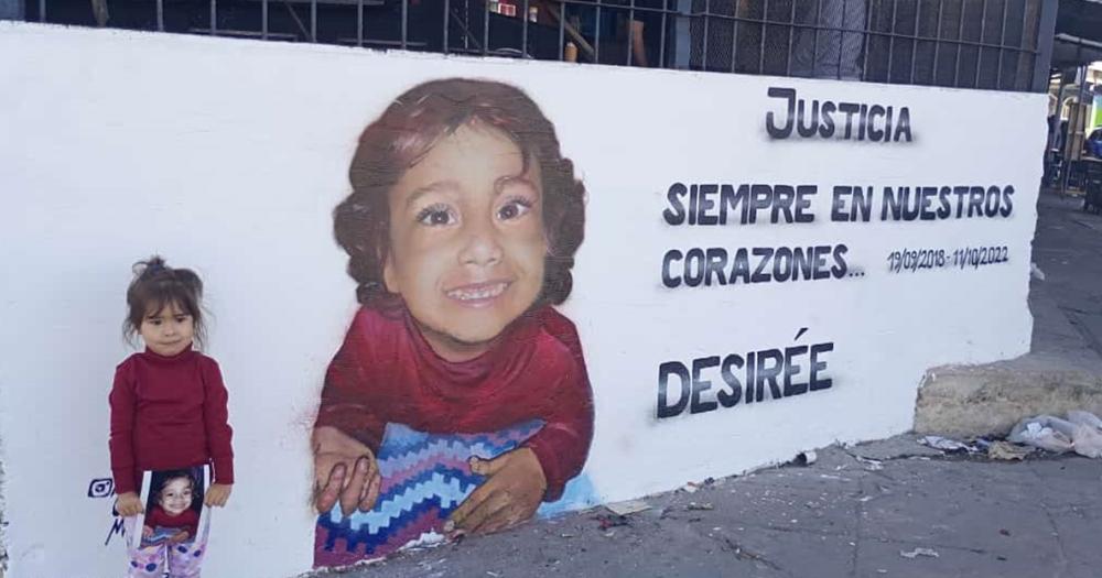 El mural en homenaje a Desirée