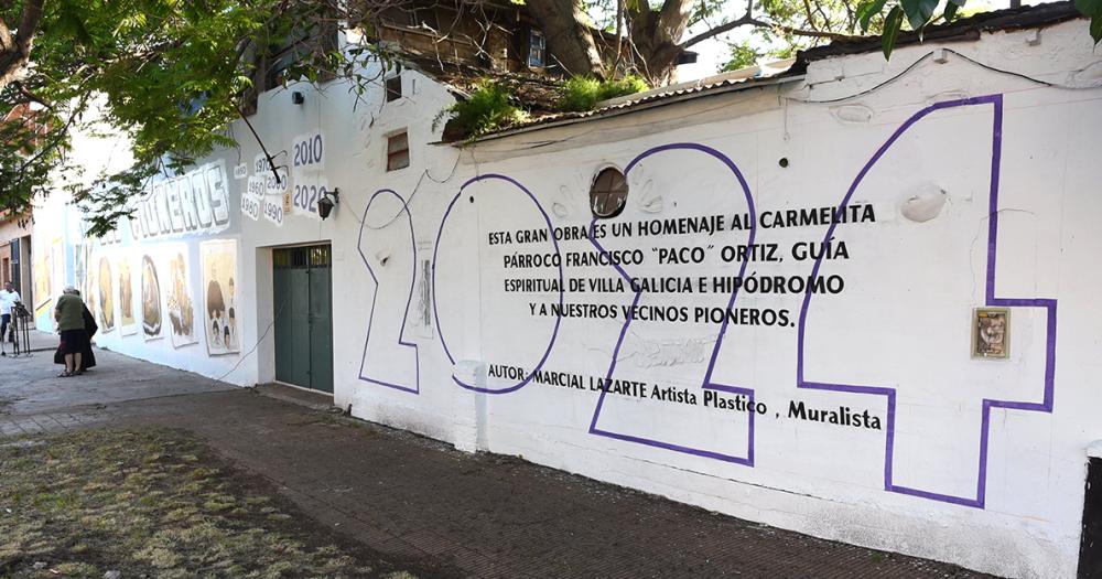 Se inauguroacute el mural que honra a los pioneros de Villa Hipoacutedromo