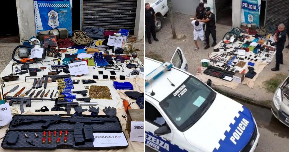 La Policía recuperó lo robado y secuestró armas de fuego de poderoso calibre