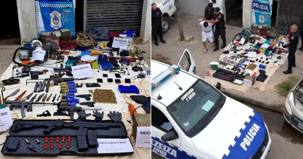 La Policía recuperó lo robado y secuestró armas de fuego de poderoso calibre