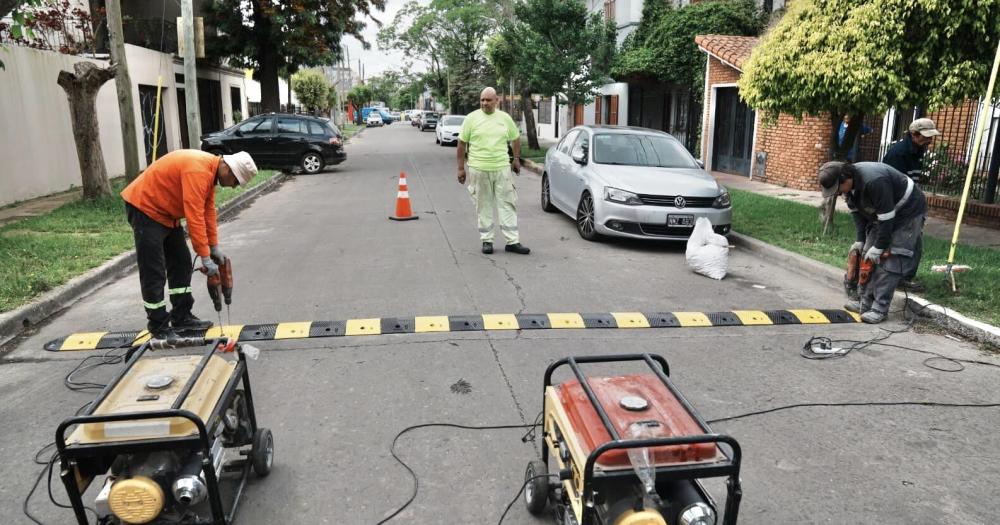 Trabajos en calles de Turdera